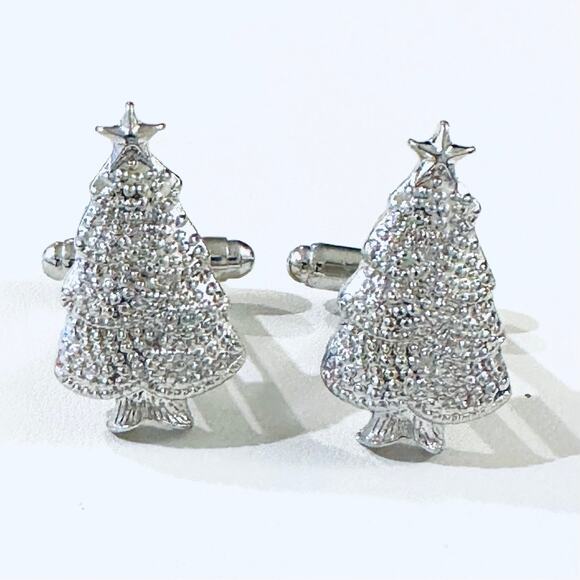 Christmas Tree Cufflinks - Picture 1 of 2